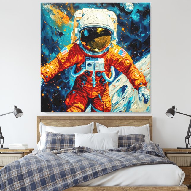 Impressão Em Tela Anel ao Redor da Lua (Insitu(Quarto))