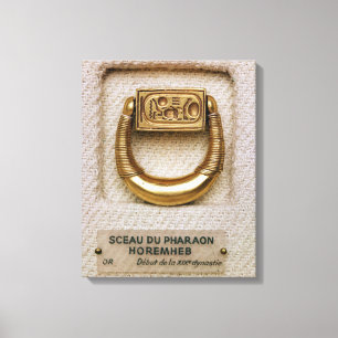 Impressão Em Tela Anel com o selo do general Horemheb