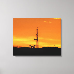 Impressão Em Tela Anel de Ocupação de Petróleo no Sunset