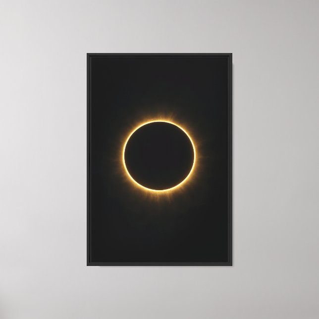 Impressão Em Tela Anel de Ouro Eclipse (Frente)