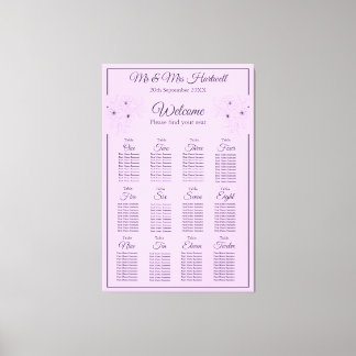 Impressão Em Tela Anemone em Lilac Sentado Gráfico~ 12 Sentos