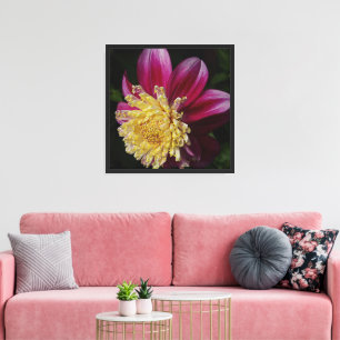 Impressão Em Tela Anemone rosa Dahlia Bloom Floral