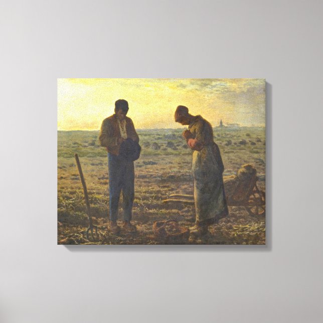 Impressão Em Tela Angelus Jean Francois Millet (Frente)