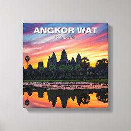 Impressão Em Tela Angkor Wat Cambodja Sunset