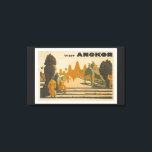 Impressão Em Tela Angkor Wat Cambodja Viagens vintage<br><div class="desc">Esta viagens vintage de poster repro. impressão para promover turismo a Angkor Wat, Camboja foi redesenhada e restaurada digitalmente à discrição do artista. Perfeito para a decoração da parede. Seria uma bela decoração de sala ao estilo retrô em um bar, café, restaurante, home theater, escritório ou toca. Personalize o tamanho...</div>