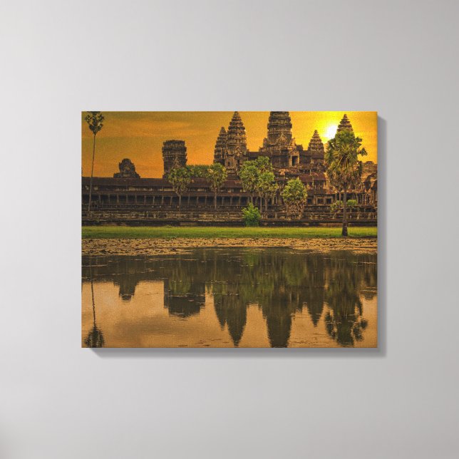 Impressão Em Tela Angkor Wat Camboja Khmer Temple (Frente)