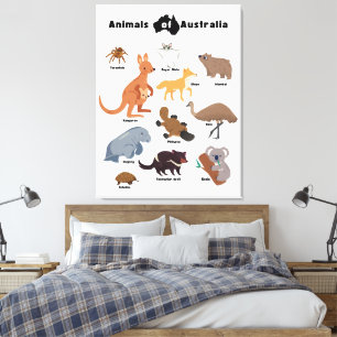 Impressão Em Tela Animais da Austrália Vida Selvagem Australiana