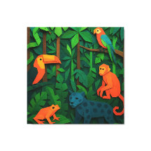 Animais da Floresta Dobrada – Vida Selvagem da Sel