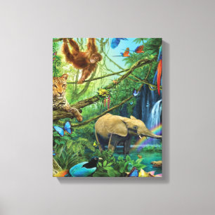 Impressão Em Tela Animais que vivem juntos travesseiros decorativos
