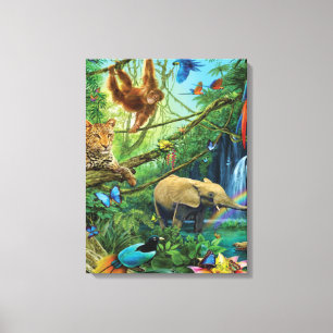 Impressão Em Tela Animais que vivem juntos travesseiros decorativos