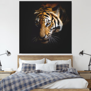 Impressão Em Tela Animais Selvagens da Natureza - Tela de Tigre