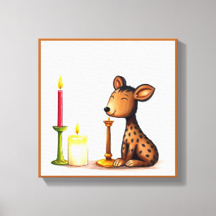 Impressão Em Tela Animais Selvagens Vibrantes do Kwanzaa Disfarçados