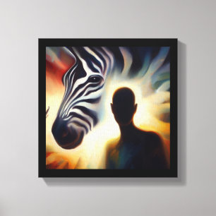 Impressão Em Tela Animal Espiritual Zebra 2