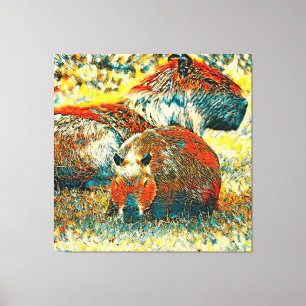 Impressão Em Tela AnimalArt_Capybara_004