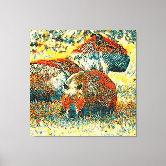 Impressão Em Tela AnimalArt_Capybara_004 (Frente)
