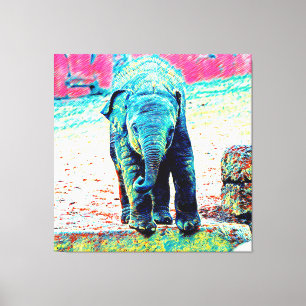 Impressão Em Tela AnimalMix_Elephant_002