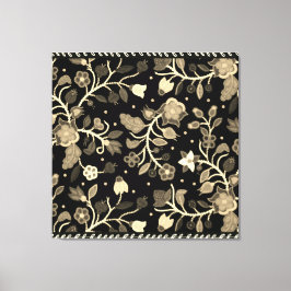 Impressão Em Tela Anishinaabe Floral Beaded Applique Art