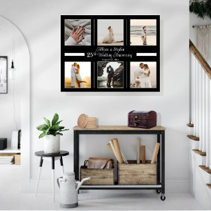 Impressão Em Tela Aniversário de Casamento com 25 de Foto Minimalist