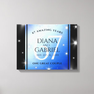 Impressão Em Tela Aniversário de Casamento da 67ª Estrela Sapphire