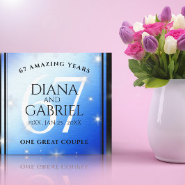 Impressão Em Tela Aniversário de Casamento da 67ª Estrela Sapphire