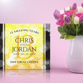 Impressão Em Tela Aniversário de Casamento de Citrina de 13 Elegante