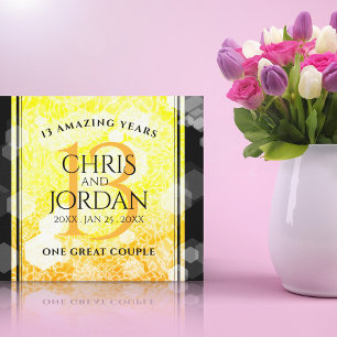 Impressão Em Tela Aniversário de Casamento de Citrina de 13 Elegante