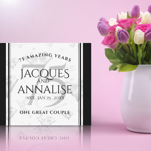 Impressão Em Tela Aniversário de Casamento de Diamante Elegante 75