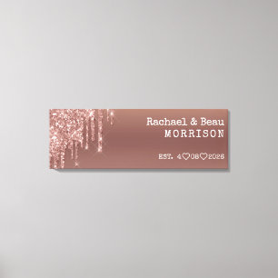 Impressão Em Tela Aniversário de Casamento do Casal de Lixeira Dour