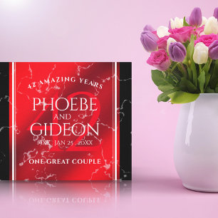 Impressão Em Tela Aniversário de Casamento do Elegante 42º Jasper