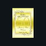 Impressão Em Tela Aniversário de Casamento do Ouro Dourado Gem & Gli<br><div class="desc">Glamorosa e elegante tela de aniversário de casamento do Ouro 50º com joias de gema de ouro na moda e decorações de canto e estrutura de borda brilhante colorida. Uma design romântica para sua celebração. Todo texto, fonte e cor da fonte são totalmente personalizáveis para atender às suas necessidades. Se...</div>