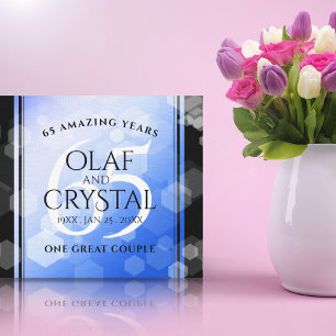 Impressão Em Tela Aniversário de Casamento do Sapphire Azul 65