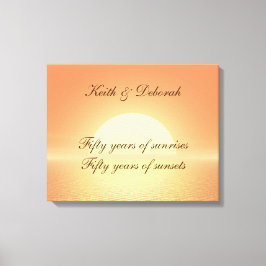 Impressão Em Tela Aniversário personalizável de 50 Ouros