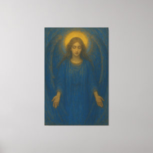 Impressão Em Tela Anjo da Bênção do Halo Dourado – Guar da Asa Azul