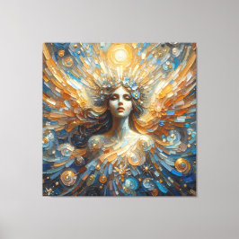 Impressão Em Tela Anjo da minha tela estendida