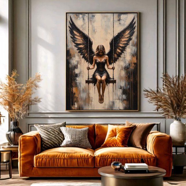 Impressão Em Tela Anjo da Noite Eterna (Criador carregado)