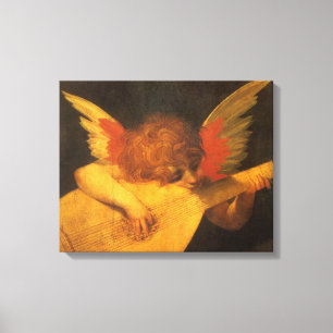 Impressão Em Tela Anjo Musical da Renascença de Rosso Fiorentino