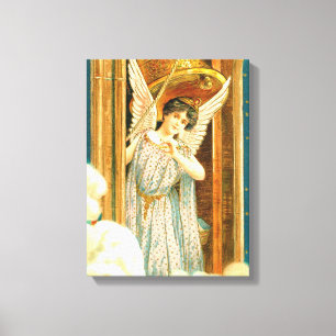 Impressão Em Tela Anjo no campanário arte vintage