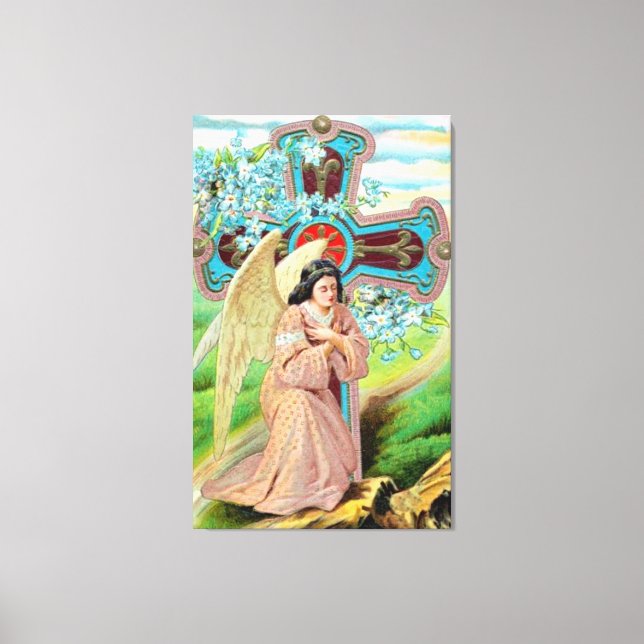 Impressão Em Tela Anjo Rezando (Frente)