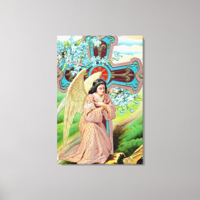 Impressão Em Tela Anjo Rezando (Frente)