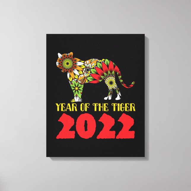 Impressão Em Tela Ano Chinês do Tigre 2022 (Frente)