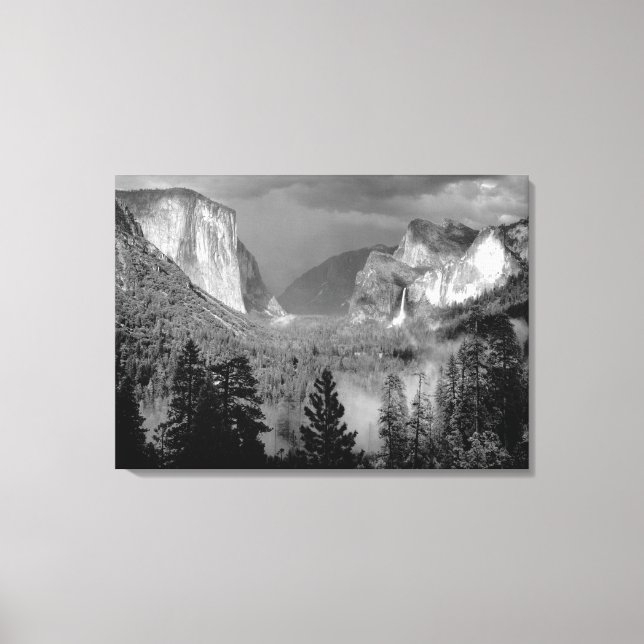 Impressão Em Tela ANSEL ADAMS - Vale de Yosemite, Tempestade (1949) (Frente)
