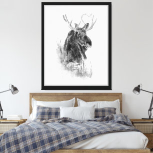 Impressão Em Tela Anta Animal Aquarela Arte Vida Selvagem