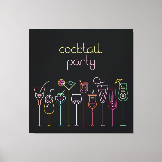 Impressão Em Tela Antecedentes do Cocktail (Frente)