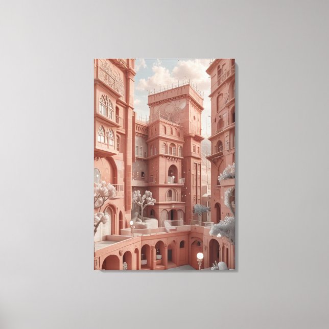 Impressão Em Tela antiga cidade de sanaa Ai pintura (Frente)