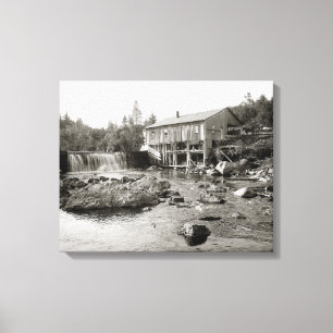 Impressão Em Tela Antiga Moinho nos Adirondacks, 1903