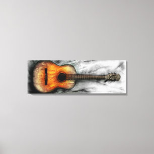 Impressão Em Tela Antiga pintura de trabalho de arte de guitarra