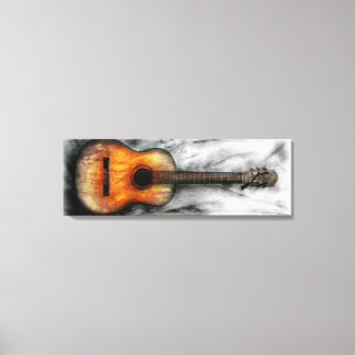 Impressão Em Tela Antiga pintura de trabalho de arte de guitarra
