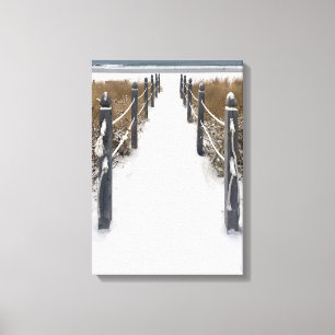 Impressão Em Tela antiga praia de orquídea caminhada de inverno