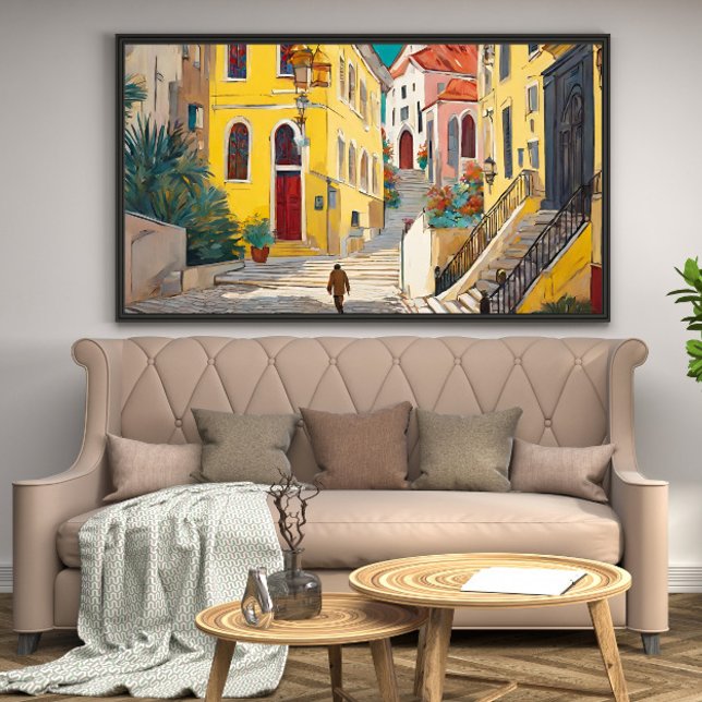 Impressão Em Tela Antiga rua da cidade mexicana (Criador carregado)