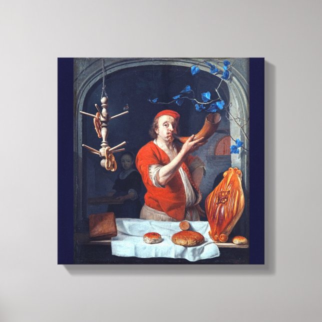 IMPRESSÃO EM TELA ANTIQUE OVEN BAKER, COMPRO DE PÃO DE BAKERY (Frente)